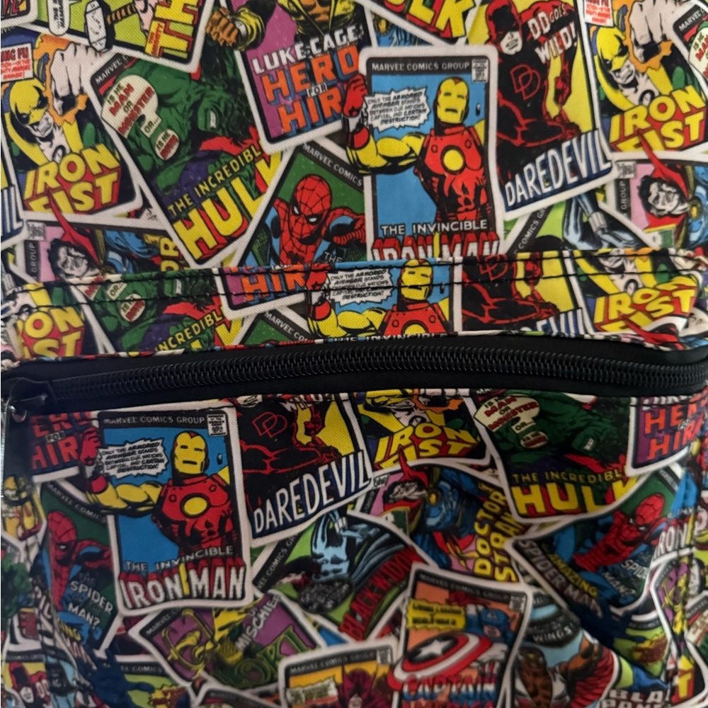 Marvel Multicolor Comic Strip Backpack New Condit… - image 4